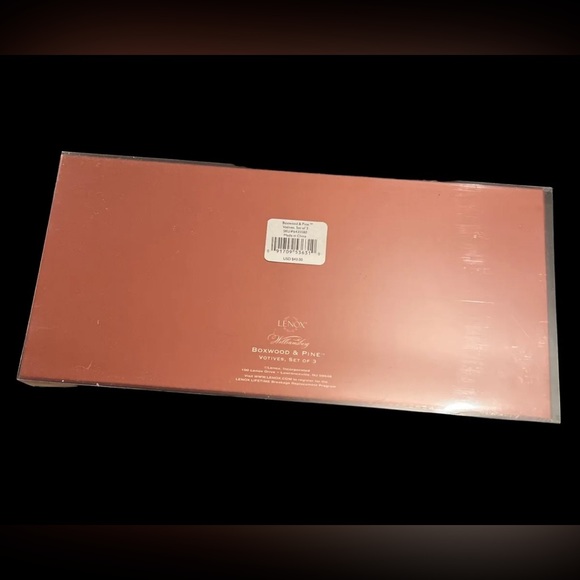 Set of 3 Lenox Williamsburg Boxwood and Pine  3”Votive Candle Holders ~ NIB - Picture 5 of 5